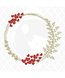 Valentines Monogram Frame embroidery designs
