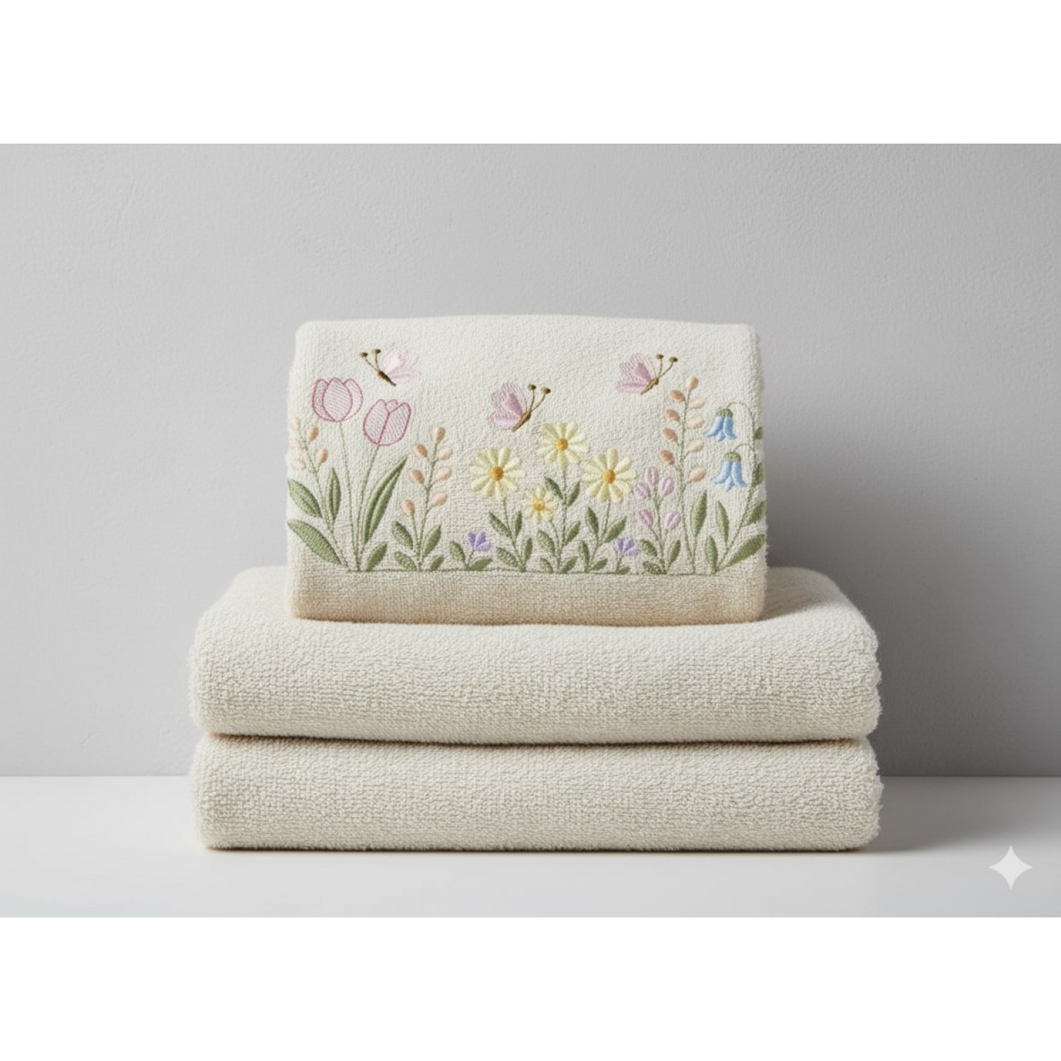 Wildflowers With Butterflies Embroidery Design