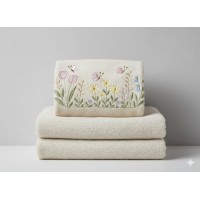 Wildflowers With Butterflies Embroidery Design