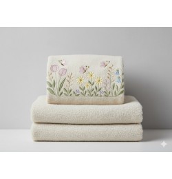 Wildflowers With Butterflies Embroidery Design