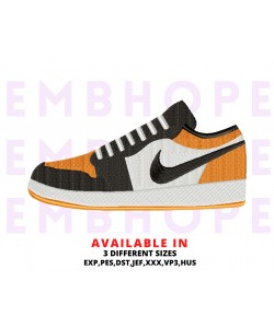 shoes And Logo Sports Embroidery Design 3 Sizes